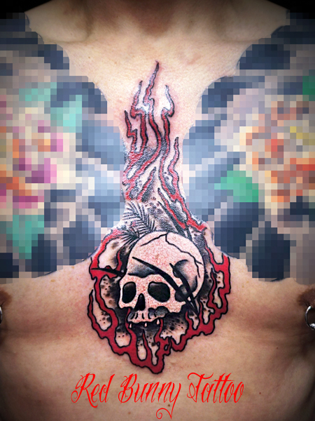 h@N@XJ skull tattoo